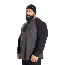 GASP L/S Thermal Hoodie, Black/Black -butik med fitnessudstyr 220733978R Gasp LS Thermal Hoodie Graph Melange 02 0521 1