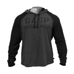 GASP L/S Thermal Hoodie, Black/Black -butik med fitnessudstyr 220733978r gasp l s thermal hoodie graph melange 2 1