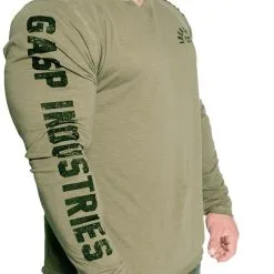 GASP Throwback LS Tee, Wash Green -butik med fitnessudstyr 220843664R Gasp Throwback LS Tee Wash Green 04 0521
