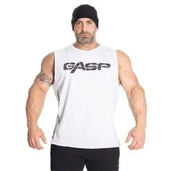 GASP Vintage Tank, White -butik med fitnessudstyr 220867001R Gasp Vintage Tank White 01 0521 3