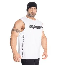 GASP Vintage Tank, White -butik med fitnessudstyr 220867001R Gasp Vintage Tank White 02 0521 3
