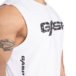 GASP Vintage Tank, White -butik med fitnessudstyr 220867001R Gasp Vintage Tank White 04 0521 2