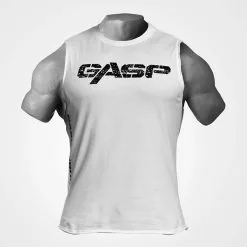 GASP Vintage Tank, White -butik med fitnessudstyr 220867001r gasp vintage tank white 1 3