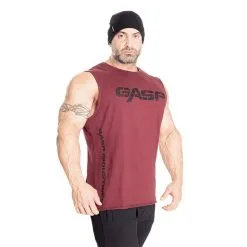 GASP Vintage Tank, Black -butik med fitnessudstyr 220867393R Gasp Vintage Tank Maroon 02 0521