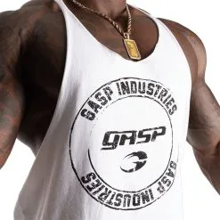 GASP Stringer, White -butik med fitnessudstyr 220873001107R GASP Stringer White 04 mars22