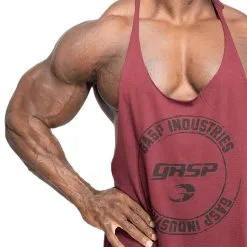 GASP Stringer, GASP Yellow -butik med fitnessudstyr 220873393R GASP Stringer Maroon 04 0920 3