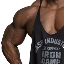 GASP Stringer, GASP Yellow -butik med fitnessudstyr 220873986R GASP Stringer Black Grey 04 0520 3