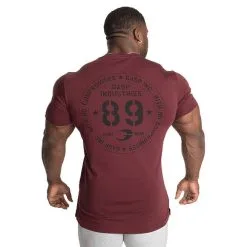 GASP 89 Classic Tapered Tee, Maroon -butik med fitnessudstyr 220919393R Gasp 89 Classic Tap Tee Maroon 03 aug21