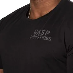 GASP 89 Classic Tapered Tee, Black 21 GASP 89 Classic Tapered Tee, Black -butik med fitnessudstyr 220919999R Gasp 89 Classic Tap Tee Black 04 aug21 1
