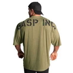 GASP Division Iron Tee, Army Green Melange -butik med fitnessudstyr 220947600 GASP Division Iron Tee juni22 green 2