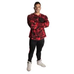 GASP Thermal Logo Sweater, Red Camo -butik med fitnessudstyr 220959330R GASP Thermal Logo Sweater RedCamo 0223