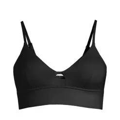 Casall Sportswear Triangle Cut-Out Bikini Top, Black
