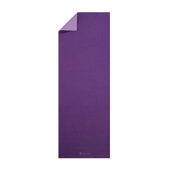 Gaiam Premium Plum Jam 2-Color Yoga Mat, 6mm - Billede 2