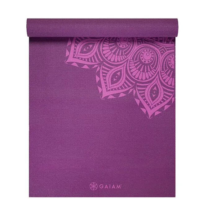 Gaiam 6mm Yoga Mat Purple Mandala 2 Gaiam 6mm Yoga Mat Purple Mandala - Billede 2