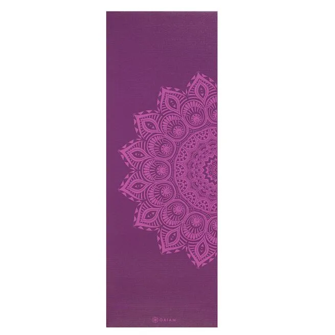 Gaiam 6mm Yoga Mat Purple Mandala 3 Gaiam 6mm Yoga Mat Purple Mandala - Billede 3