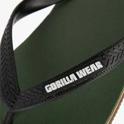 Gorilla Wear Kokomo Flip-Flops, Army Green -butik med fitnessudstyr 90011400R Gorilla Wear Kokomo Flip Flops Army Green 06 0821