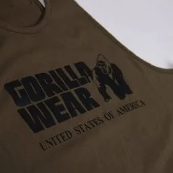 Gorilla Wear Classic Tank Top, Army Green -butik med fitnessudstyr 901044000r gorilla wear classic tank top army green 2 4