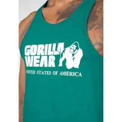 Gorilla Wear Classic Tank Top, Teal Green -butik med fitnessudstyr 901044400R Gorilla Wear Classic Tank Top Teal Green 04 mars23