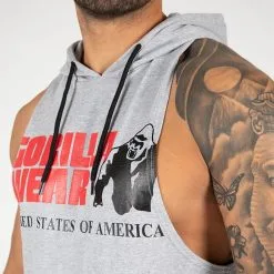 Gorilla Wear Rogers Hooded Tank Top, Grey Melange 8 Gorilla Wear Rogers Hooded Tank Top, Grey Melange -butik med fitnessudstyr 901278000R Gorilla Wear Rogers Hooded Tank Top Grey Melange 03 0922