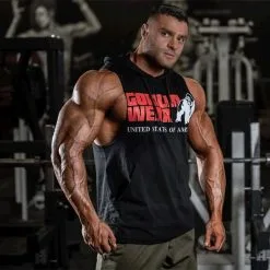 Gorilla Wear Rogers Hooded Tank Top, Black -butik med fitnessudstyr 901279000R Gorilla Wear Rogers Hooded Tank Top Black juli20Gorillawear juli20 06