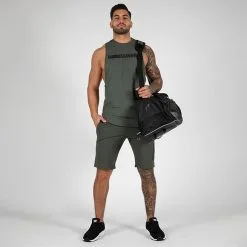 Gorilla Wear Milo Drop Armhole Tank Top, Green -butik med fitnessudstyr 901364000R Gorilla Wear Milo Drop Armhole Tank Top Green 04 0922