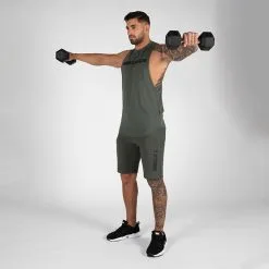 Gorilla Wear Milo Drop Armhole Tank Top, Green -butik med fitnessudstyr 901364000R Gorilla Wear Milo Drop Armhole Tank Top Green 05 0922