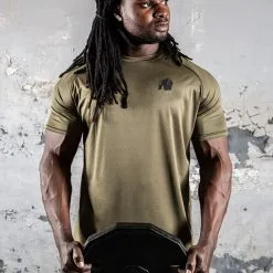 Gorilla Wear Performance Tee, Army Green -butik med fitnessudstyr 90515409r performance tshirt armygreen 2png