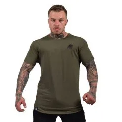 Gorilla Wear Detroit T-Shirt, Army Green -butik med fitnessudstyr 905294000r detroit t shirt army green 1 1