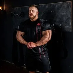 Gorilla Wear Branson T-Shirt, Black/Red -butik med fitnessudstyr 905409050 R Gorilla Wear Branson T Shirt Black Red S 1 0320 1