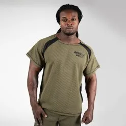 Gorilla Wear Augustine Old School Work Out Top, Grey -butik med fitnessudstyr 905414091R Gorilla Wear Augustine Old School Work Out Top Army Green 02 0321