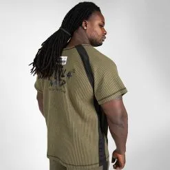 Gorilla Wear Augustine Old School Work Out Top, Grey -butik med fitnessudstyr 905414091R Gorilla Wear Augustine Old School Work Out Top Army Green 03 0321