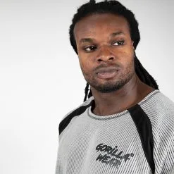 Gorilla Wear Augustine Old School Work Out Top, Grey -butik med fitnessudstyr 905418001R Gorilla Wear Augustine Old School Work Out Top Grey 04 0321