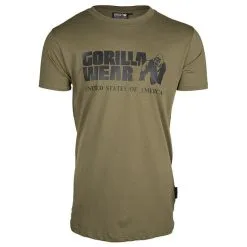 Gorilla Wear Classic T-Shirt, Army Green -butik med fitnessudstyr 905534090R Gorilla Wear Classic T Shirt army green 03 feb21 3