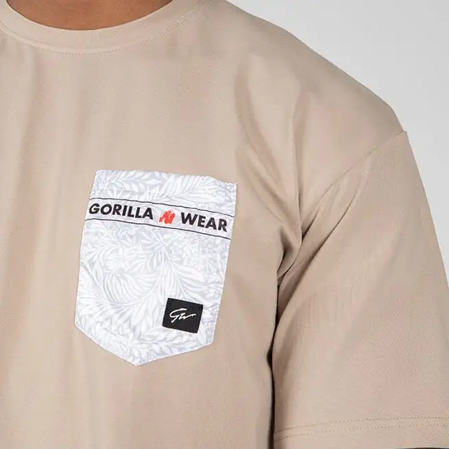 Gorilla Wear Dover Oversized T-shirt, Beige 12 Gorilla Wear Dover Oversized T-shirt, Beige - Billede 12