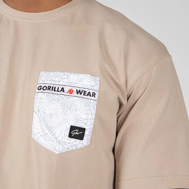 Gorilla Wear Dover Oversized T-shirt, Beige 4 Gorilla Wear Dover Oversized T-shirt, Beige - Billede 4