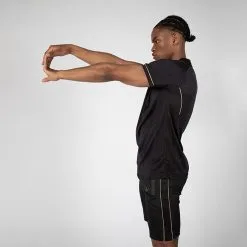 Gorilla Wear Fremont T-Shirt, Black/Gold -butik med fitnessudstyr 905589220R Fremont T Shirt black gold 07 0921