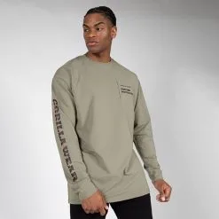 Gorilla Wear Boise Oversized Long Sleeve, Army Green 39 Gorilla Wear Boise Oversized Long Sleeve, Army Green -butik med fitnessudstyr 90607409R Gorilla Wear Boise Oversized Long Sleeve Army Green 01 0821 1