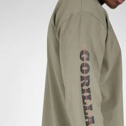 Gorilla Wear Boise Oversized Long Sleeve, Black 59 Gorilla Wear Boise Oversized Long Sleeve, Black -butik med fitnessudstyr 90607409R Gorilla Wear Boise Oversized Long Sleeve Army Green 03 0821 2