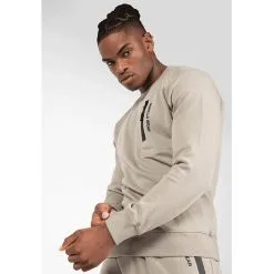 Gorilla Wear Newark Sweater, Black -butik med fitnessudstyr 907171200R Gorilla Wear Newark Sweater beige 02 mars21