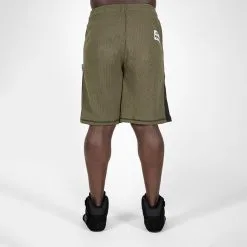 Gorilla Wear Augustine Old School Shorts, Grey -butik med fitnessudstyr 909394091R Gorilla Wear Augustine Old School Shorts Army Green 03 0321 3