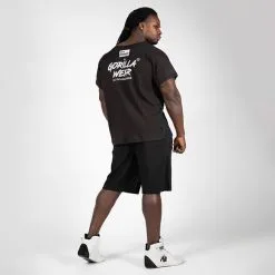 Gorilla Wear Augustine Old School Shorts, Grey -butik med fitnessudstyr 909399001R Gorilla Wear Augustine Old School Shorts Black 10 0321 3
