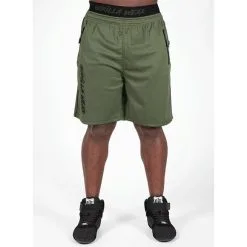 Gorilla Wear Mercury Mesh Shorts, Grey/Black -butik med fitnessudstyr 909574091R Gorilla Wear Mercury Mesh Shorts Army GreenBlack 02 nov20 3
