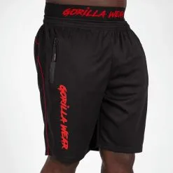 Gorilla Wear Mercury Mesh Shorts, Grey/Black -butik med fitnessudstyr 909579051R Gorilla Wear Mercury Mesh Shorts BlackRed 01 nov20 3