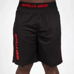 Gorilla Wear Mercury Mesh Shorts, Grey/Black -butik med fitnessudstyr 909579051R Gorilla Wear Mercury Mesh Shorts BlackRed 02 nov20 3