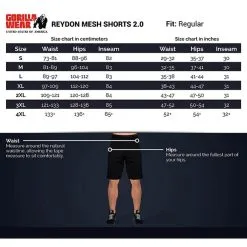 Gorilla Wear Reydon Mesh Shorts 2.0, Black -butik med fitnessudstyr 909649000R Gorilla Wear Reydon Mesh Shorts feb21