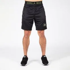 Gorilla Wear Atlanta Shorts, Black/Green -butik med fitnessudstyr 909989041R Gorilla Wear Atlanta Shorts Black Green 02 0922