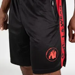 Gorilla Wear Atlanta Shorts, Black/Red -butik med fitnessudstyr 909989051R Gorilla Wear Atlanta Shorts Black Red 09 0922