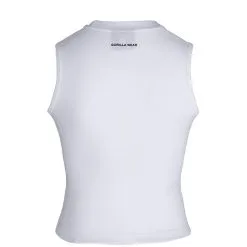 Gorilla Wear Livonia Crop Top, White -butik med fitnessudstyr 915371000R Gorilla Wear Livonia Crop Top White 0922 2