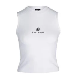 Gorilla Wear Livonia Crop Top, White -butik med fitnessudstyr 915371000R Gorilla Wear Livonia Crop Top White 0922 3