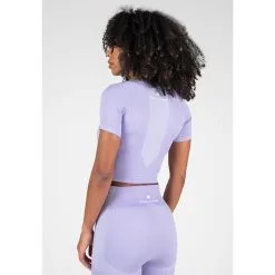 Gorilla Wear Selah Seamless Crop Top, Lilac -butik med fitnessudstyr 91543770 Gorilla Wear selah seamless crop top lilac 8 03 mars23